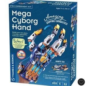 Mega Cyborg Hand STEM Kit – Blue, White & Orange Wearable Robotic Hand